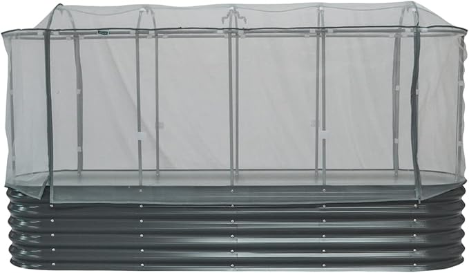 Vego garden Cover System for 4.0' x 8.0' (10 in 1) Garden Bed (Garden beds not Included)