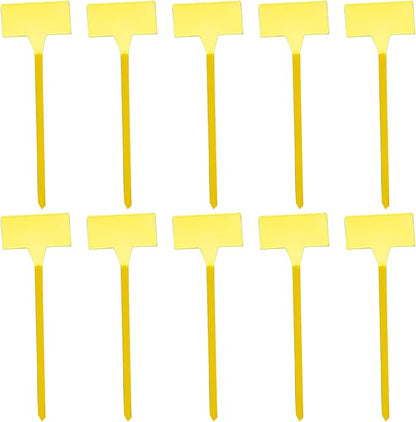 10pcs Plant Labels Long 12 Inch Plant Tags Plastic Plant Markers for Outdoor Plants, Garden Labels Outdoor Waterproof Plant Tags and Labels for Garden Yellow