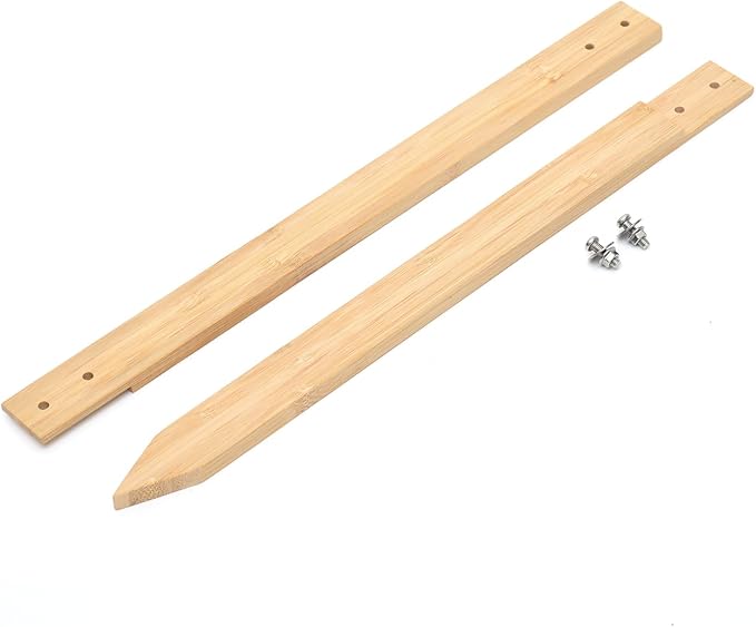 Kichwit Yard Stake for Sign, 27.5"/2.3ft Long Bamboo Stake for Yard Sign, Hardware Included