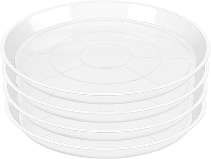 4 Pack Clear Plant Saucer 4 6 8 10 12 14 16 18 20 22 Inch Plant Trays for Pots, Plastic Extra Large Planter Saucers for Outdoors Indoors, Drip Catcher Water Tray for Plants (22 Inch)
