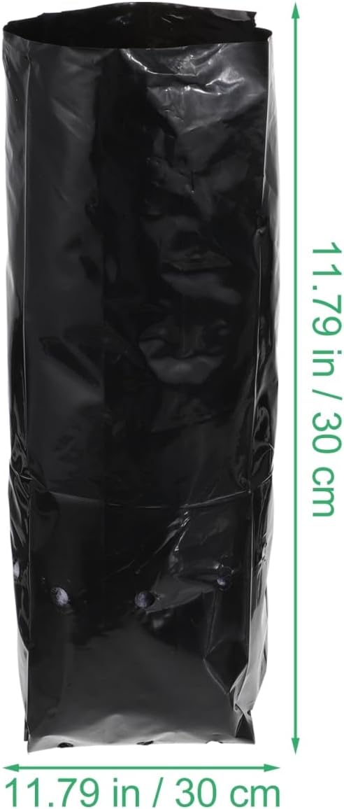 100Pcs Plastic Nursery Bags Pe Planting Pouches for Water Permeability Lightweight Gardening Bags for Fruits Vegetables and Flowers