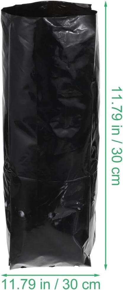 100Pcs Plastic Nursery Bags Pe Planting Pouches for Water Permeability Lightweight Gardening Bags for Fruits Vegetables and Flowers