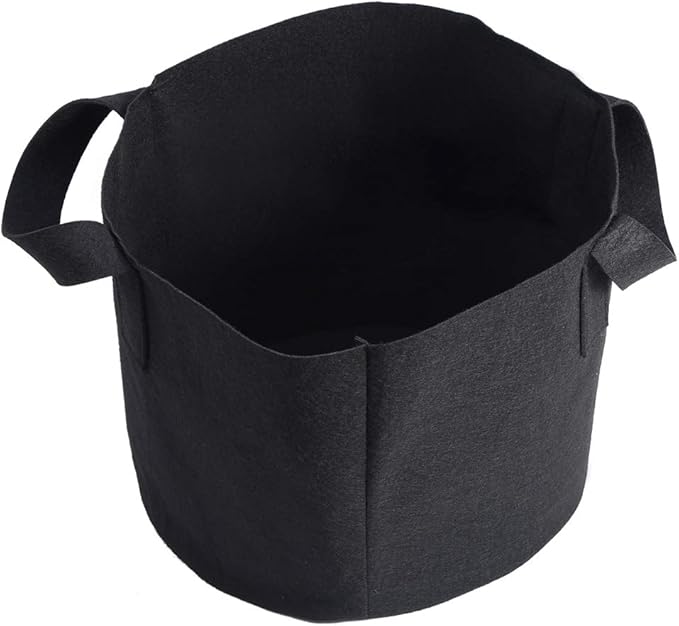 Plant Grow Bag, Thickened Nonwoven Fabric Planting Pot with Handle Aeration Planting Pot Container 1/2/3/5/7/10 Gallon 1Pc (25 x 30 cm (5 Gallons))