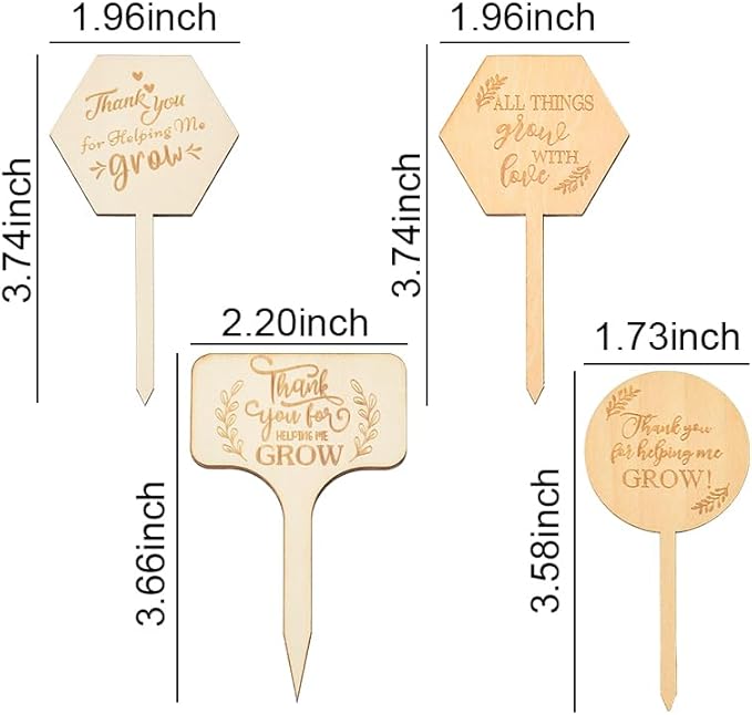 Plant Labels for Outdoor Garden Waterproof Wood Herb Plant Markers for Indoor Plants Signs Decor for Pots Funny Plant Tags Novelty Plant Lover Gifts for Women House Plant Accessories Gifts Ideas