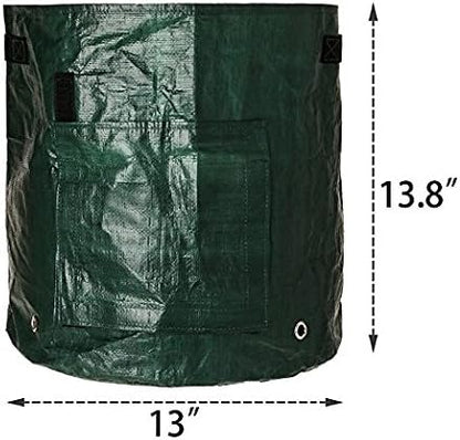 TianMai Potato Grow Bag 2 Pack 7 Gallon Garden Vegetables PE Planting Container Bag with Flap and Handles Heavy Duty Suitable Patio Recycled Home Garden Supplies