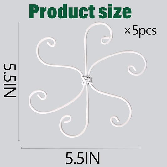 5PCS Monstera Plant Support Hook - 5.5x5.5 inch Premium Indoor Stem Stabilizer for Monstera & Fishbone Cactus, Durable,Easy Installation, Gentle Protection for Healthy Plant Growth