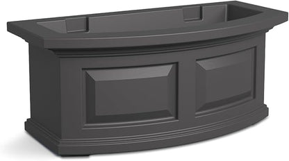 Mayne Nantucket 2-Foot Window Box – Self-Watering, Weather-Resistant Planter for Flowers – Durable Design for Outdoor Use, Perfect for Windows