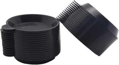 BangQiao 30 Pack 3.15 Inch Plastic Tiny Round Plant Pot Saucer Tray for Indoor and Outdoor Plants, Black