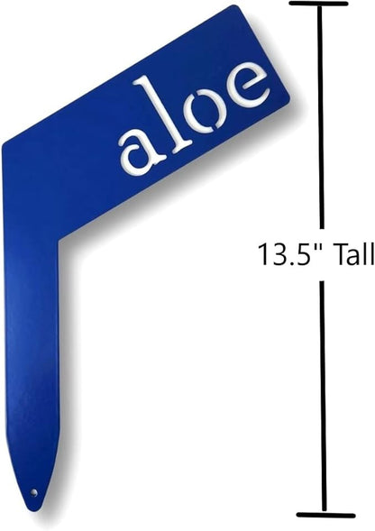 Planter Size Small Metal Garden Plant Vegetable Flower or Herb Markers 13.5 Inches Tall (arugula, Cream)