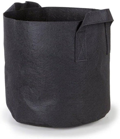 247Garden 5-Pack 1-Gallon Aeration Fabric Pot/Plant Grow Bag w/Handles (260 GSM, Black, 6H x 7D)