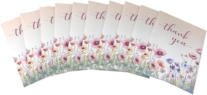 Thank You Wildflower Seed Packets for Guests - Party Favors for Wedding, Bridal Shower, Baby Shower or Sprinkle, Birthday - Gender Neutral - Already Filled - Pack of 20