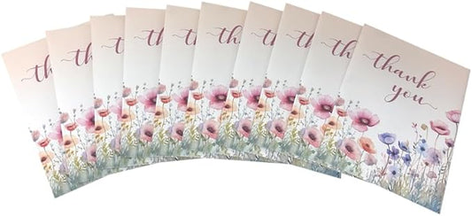 Thank You Wildflower Seed Packets for Guests - Party Favors for Wedding, Bridal Shower, Baby Shower or Sprinkle, Birthday - Gender Neutral - Already Filled - Pack of 20