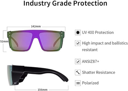 Polarized Sunglasses for Men Women Impact Resistance Z87.1safety UV400 Protection light weight for Workers