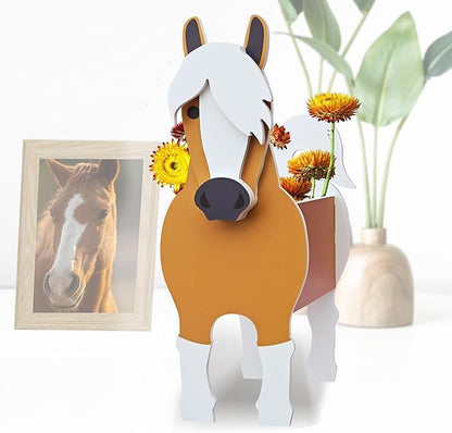 Horse Planter, Cute Animal Shape Flower Planters, Plant Pots for Indoor/Outdoor Garden Decor, Unique Gifts/Souvenirs for Pet Lovers (Large)