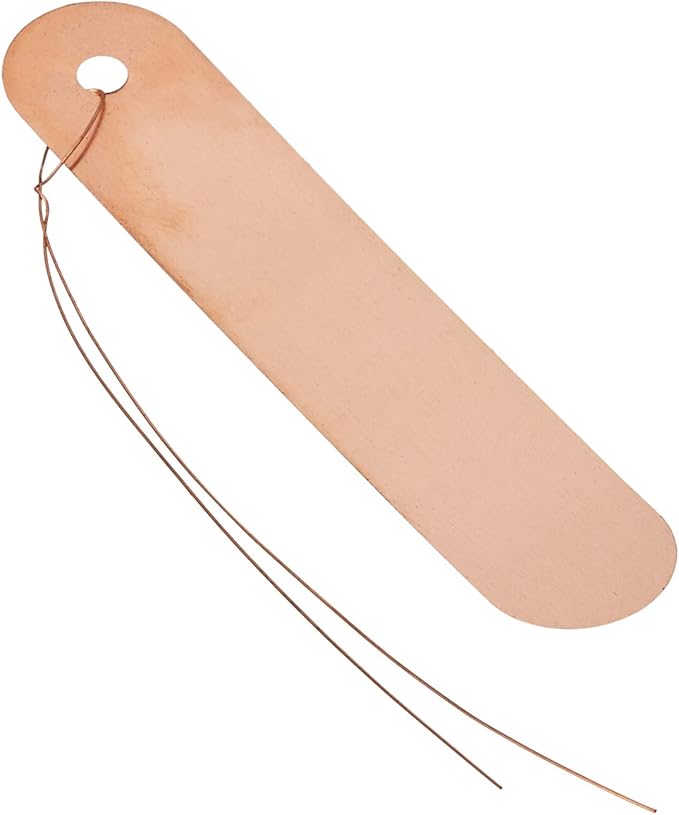 Bosmere Permanent 4-Inch Long Copper Tags with Copper Ties, 20-Pack