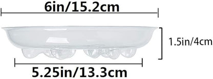 Idyllize 5 Pieces of 6 Inch Clear Thick Plastic Heavy Duty Sturdy Plant Saucer Drip Trays for pots (6'')