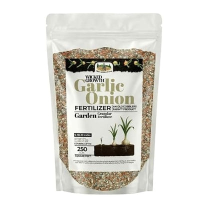 Old Cobblers Farm™ Wicked Growth Garlic + Onion Fertilizer–Nourishes Roots,Enhances Flavor, and Boosts Plant Health with Eco-friendly Slow-release Nutrients for Robust Growth (5/110/15/20 lbs) (10lbs)