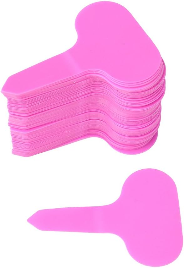 100PCS Plastic Plant Tags 2.6''*1.9''*1'' T-Type Nursery Garden Labels Markers ()