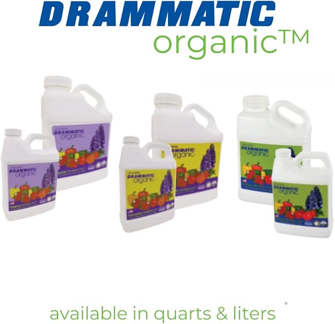 Drammatic® Organic™ Original Fertilizer 2-4-1, Hydrolyzed Liquid Fish Fertilizer for Vegetables, Flowers, and Fruits, 1 Quart (32 Ounces), OMRI Listed