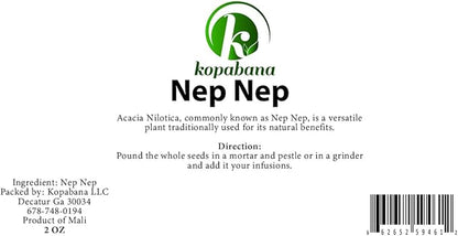 NEP NEP Seeds (Acacia nilotica) – 2oz | Heat-Treated Culinary Seeds from Mali | Non-Viable, Not for Planting