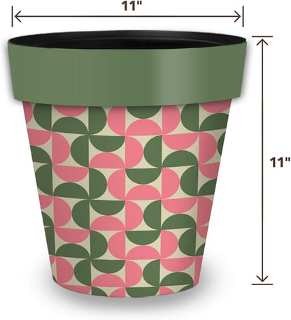 Briarwood Lane Pink and Green Modern Medium Planter