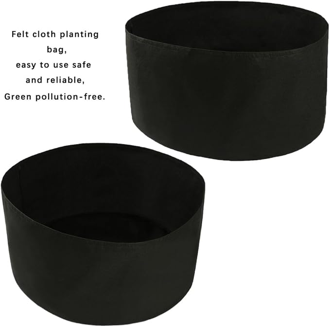 150 Gallons Extra Large Round Raised Garden Bed, Deep Soil Diameter 46"/ Height 22" Planting Container Grow Bags Durable Felt Fabric Planter Pot for Plants,Vegetables,Flowers (Black)
