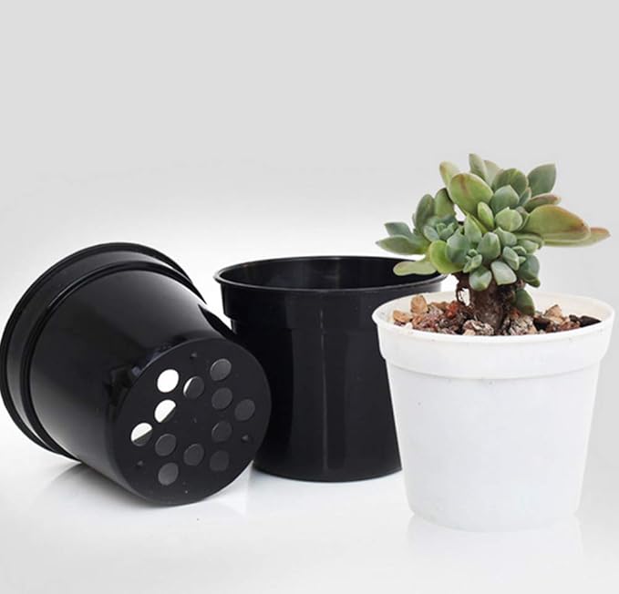 Round Succulents Plant Pots Drainage Hole, Set of 40 Mini Plant Pots 2.5" Wx2.25 H,Perfect for Plant Seeds,Seedling Nursery Transplanting Planter Container(Black)