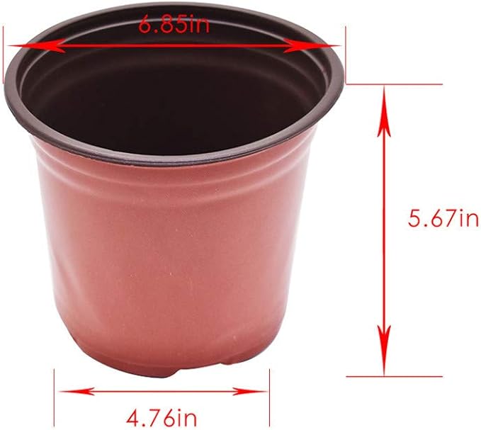 6.8" Seedling Pots Plastic Plant Containers Fit for Seeds Germination, Succulents Planting, Seeds Starting - 100 Pcs