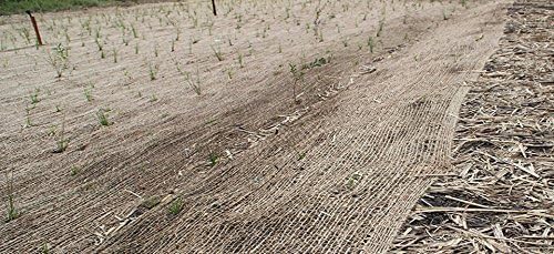 Jute Erosion Control, Soil Saver Mesh Blanket - 48" Wide x 20 Yards (60 feet Long) - 240 Sq. Ft. Coverage