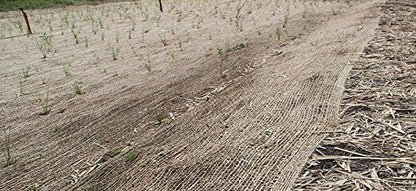AK Trading CO. Jute Erosion Control, Soil Saver Mesh Blanket - 48" Wide x 75 Yard Roll (225 feet Long) - 900 Sq. Ft. Coverage