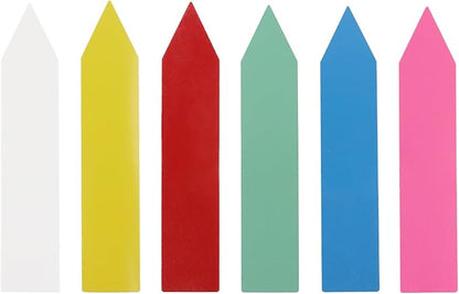 600 Pcs Plant Labels 4 Inch Colorful Plastic Plant Tags and Labels Markers for Outdoor Garden, White Yellow Blue Pink Red Green