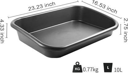Luwint Garden Tidy Potting Tray, Plant Reportting Tray for Indoor Transplanting Gardening Planting Accessories Large Succulent Table (Black)