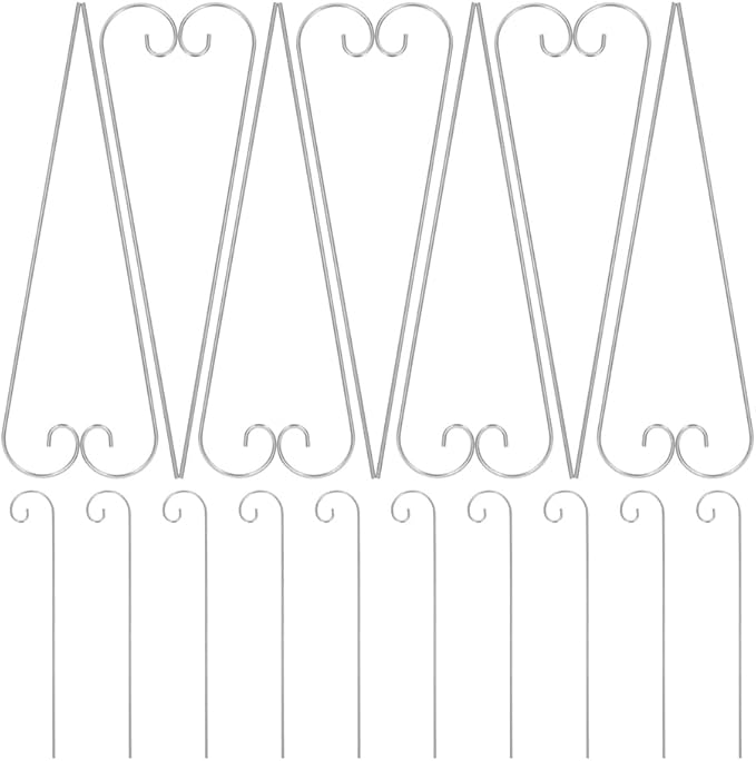 Shepherd Hooks for Outdoor 11.81In Tall Garden Plant Label Hooks Metal Stakes for Hanging Lanterns Signs and Floral Picks