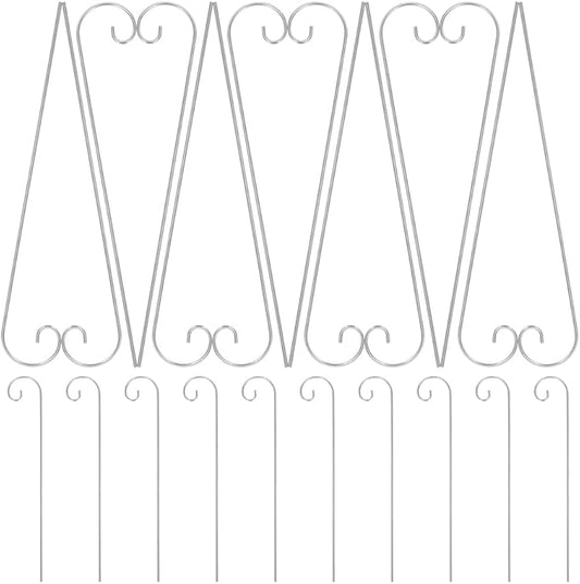 Shepherd Hooks for Outdoor 11.81In Tall Garden Plant Label Hooks Metal Stakes for Hanging Lanterns Signs and Floral Picks