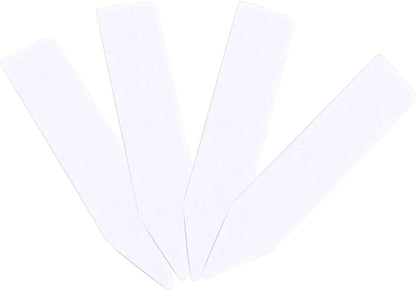 Quluxe 100 Pcs 2 Inch Waterproof Plant Tags Plastic Reusable Plant Label Markers Stakes for Garden Greenhouses, White
