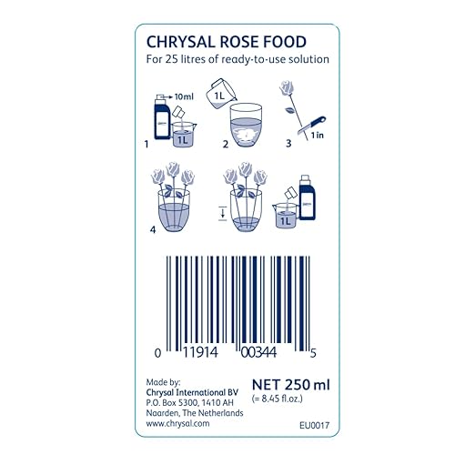 Chrysal Flower Boost Cut Flower Rose Food (10ml/L Bottle) — Floral Supplies for Fresh Flowers to Increases Vase Life — Flower Arrangements Supplies — Rose and Flower Care — Rose Care