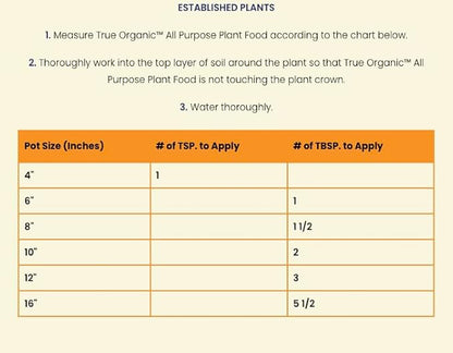 True Organic All Purpose Plant Food – Organic Fertilizer for Fruits, Vegetables, Flowers, and Herbs – 8lb Bag Covers 174 sq. ft.