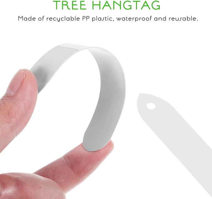 200Pcs Plastic Plant Labels Wrap Around Tree Tags, Adjustable Hanging Plant Tags, Nursery Garden Labels Name for DIY, Identification Stakes