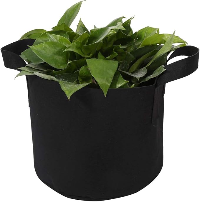 Plant Grow Bag, Thickened Nonwoven Fabric Planting Pot with Handle Aeration Planting Pot Container 1/2/3/5/7/10 Gallon 1Pc (25 x 30 cm (5 Gallons))