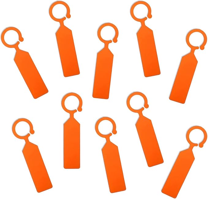 MHY 400 Pcs Thick Plastic Plant Labels - Garden Waterproof Plant Tree Tags - 4.3 inch Color Hanging Plant Markers for Plants, Potted Plants, Nurseries, Trees，Gardening（Orange）