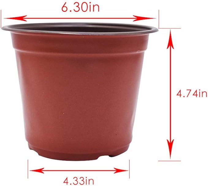 6.3" Seedling Pots Plastic Plant Containers Fit for Seeds Germination, Succulents Planting, Seeds Starting 100 Pcs