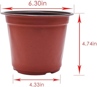 6.3" Seedling Pots Plastic Plant Containers Fit for Seeds Germination, Succulents Planting, Seeds Starting 100 Pcs