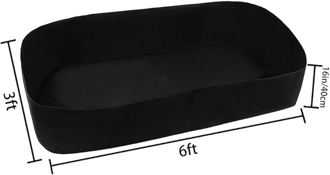 Planting Grow Bag,Felt Fabric Raised Planting Bed,Raised Garden Bed Planter Breathable Planting Container Rectangle Growing Pot