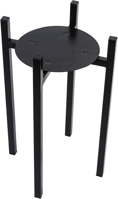 Sunnyglade Plant Stand Metal Potted Plant Holder Sturdy, Galvanized Steel Pot Stand with Stylish Mid-Century Design, Medium for Indoor, Outdoor House, Garden & Patio (15" High)