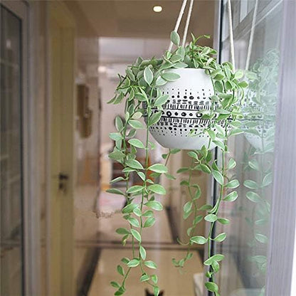 KiaoTime Ceramic Hanging Planter for Indoor Outdoor, Decorative Boho Flower Green Grass Plant Succulent Air Plants Hanging Plant Pots Holder