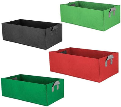 Ulalaza 5PCS Potato Grow Bags with Flap Plant Grow Bags Fabric Multi Ribbon Potato Bag Tomato Vegetable Growth Non-Woven Felt Planting Bag Transparent