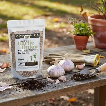 Old Cobblers Farm™ Wicked Growth Garlic + Onion Fertilizer–Nourishes Roots,Enhances Flavor, and Boosts Plant Health with Eco-friendly Slow-release Nutrients for Robust Growth (5/110/15/20 lbs) (15lbs)