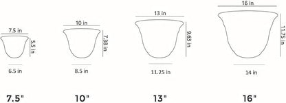 The HC Companies Sierra Round Self-Watering Pot - Lightweight Plastic Planter for Herbs & More - Durable Plant Pots for Indoor Plants & Outdoor Plants (10” Celtic Bronze, Pack of 1)