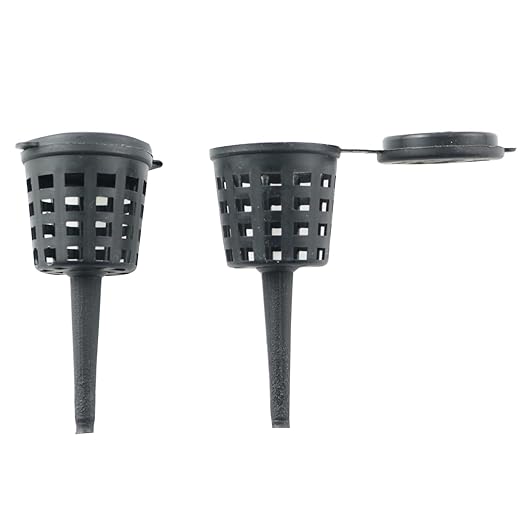 50PCS Fertilizer Mesh Basket Aquaculture Portable Aquarium Growing Nutrient Cup Garden Nursery with Lid for Potted Plants Home Balcony Hanging Basket Plants