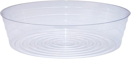 Curtis Wagner Plastics Plant Tray Basket Liner (5-Pack) - Clear, Deep (Diameter: 12.25" Base, 14" Top, 3.62" Depth) Thin Plastic Liners for Planters for Indoor/Outdoor Plant Pots